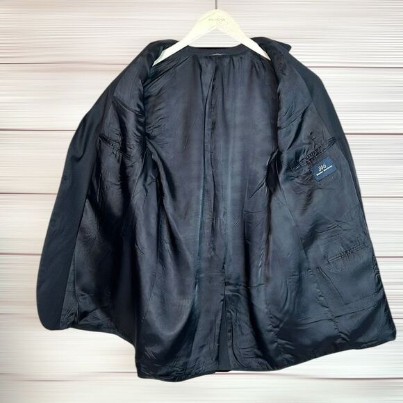 Brooks Brothers 346 Two-Buttons Wool Blazer Navy Blue with Gold Buttons 43L Vtg - Picture 12 of 16